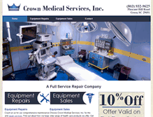 Tablet Screenshot of crownmedicalservices.com
